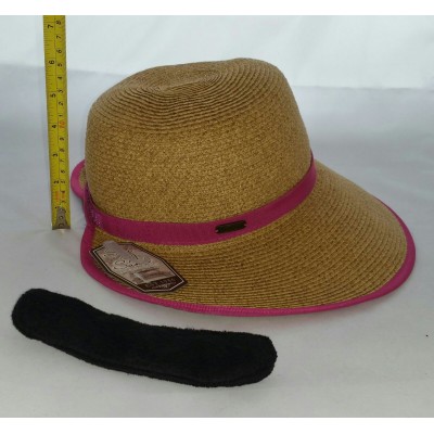 SunNSand Hat NWT Foldable Adjustable Backless Travel Handmade Straw New HH657  eb-78746813